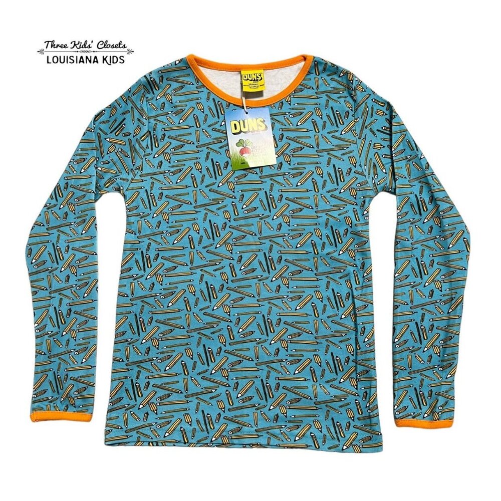 NEW DUNS Sz 128 (8Y) Organic Blue & Orange Pencil Top